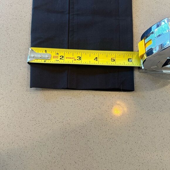 Tory Burch Women's Black Slit Hem Cotton Blend Pants Size 2 - Picture 11 of 11